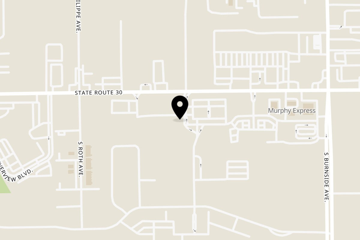 Map showing the location of Agave Blue Tequila and Taco Bar Gonzales on 627 Saint Roch Avenue in Gonzales